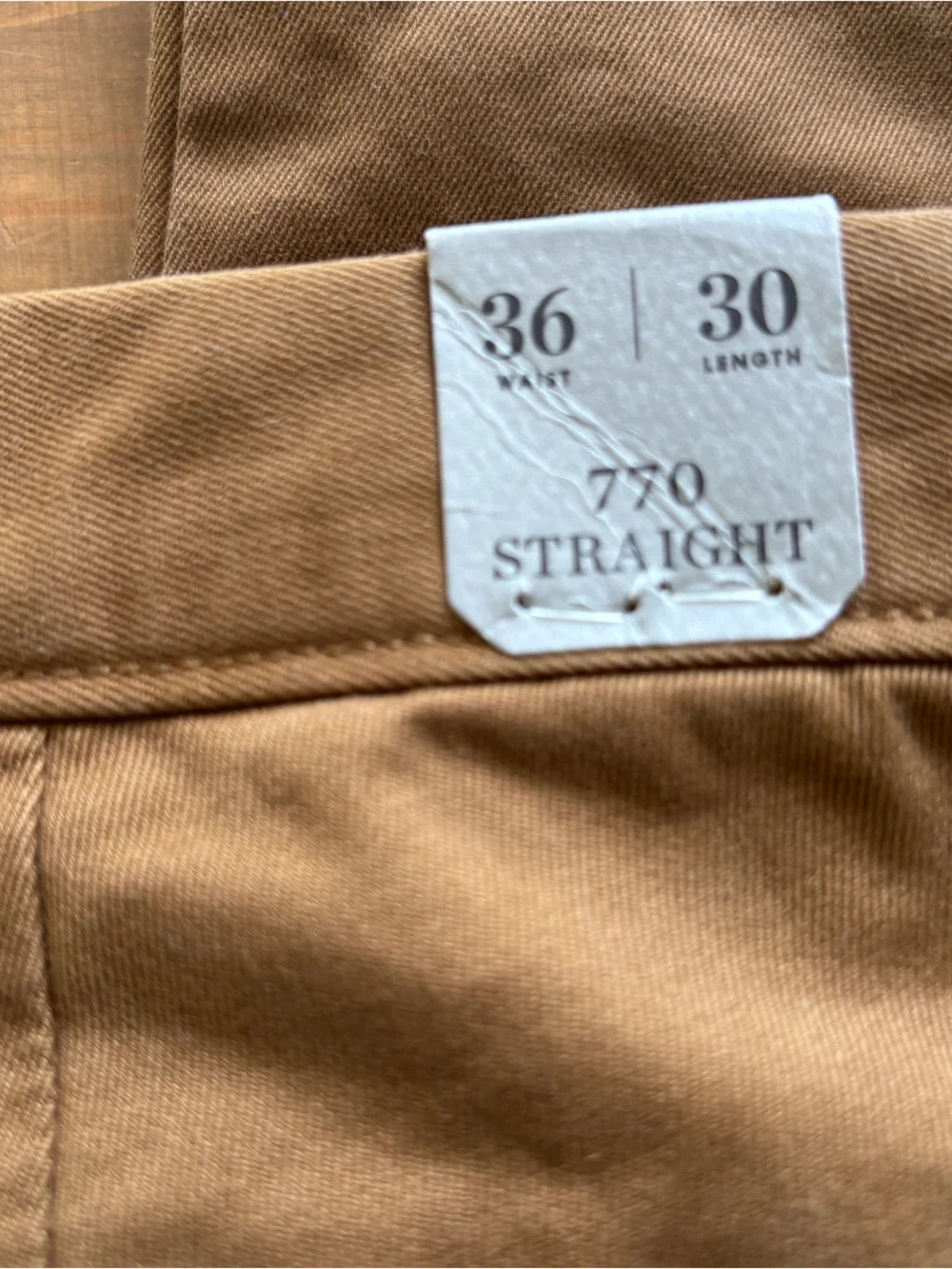 J. Crew 770 Straight-Fit Flannel-Lined Cabin Pant-Brown/Tan-Men's Size 36x30-NWT